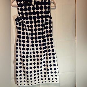 Dark blue and White Polka Dot Dress